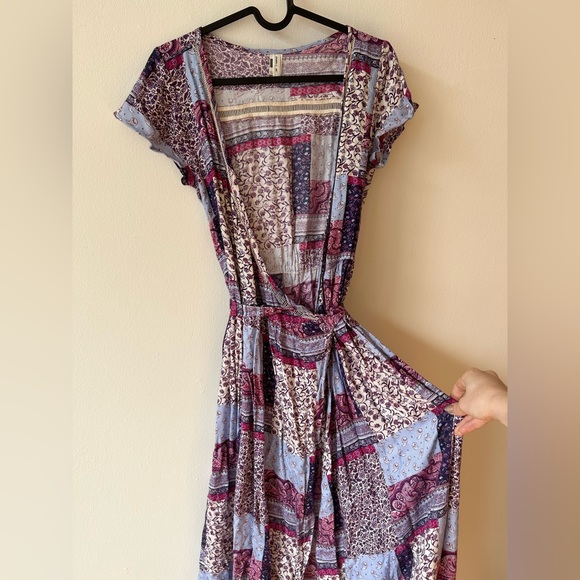 O’Neill Midi Patchwork Wrap Dress - Picture 5 of 5